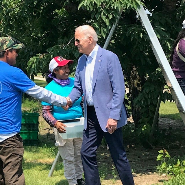 Biden knowledgeable of ‘tough 12 months’ at some point of cherry farm tour in Antrim County